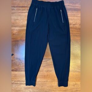 Athleta Women's Black Cosmic Jogger Elastic Waist Zipper Pockets Cuffed Size XS